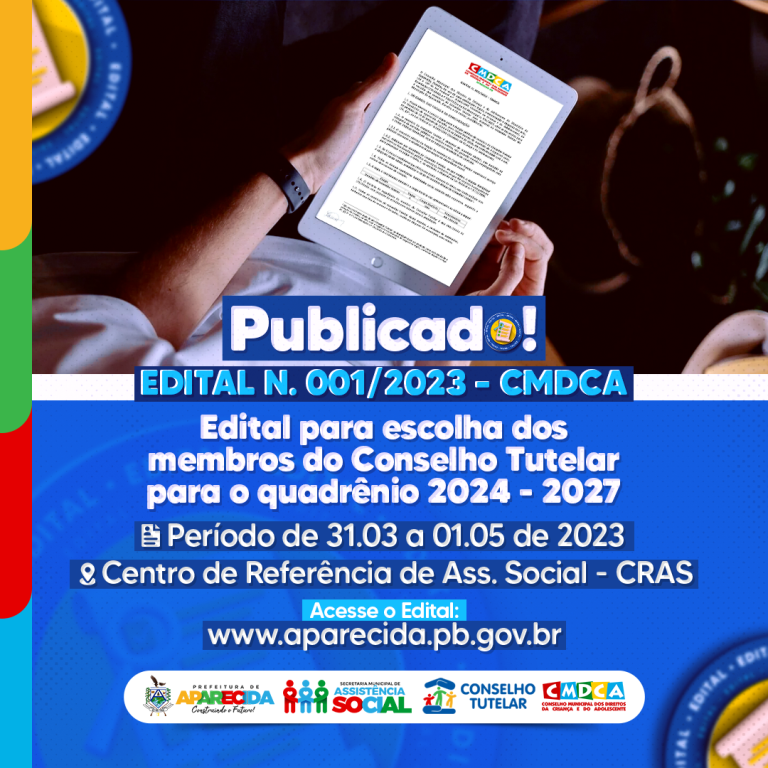 Edital do processo eletivo para Conselheiro Tutelar